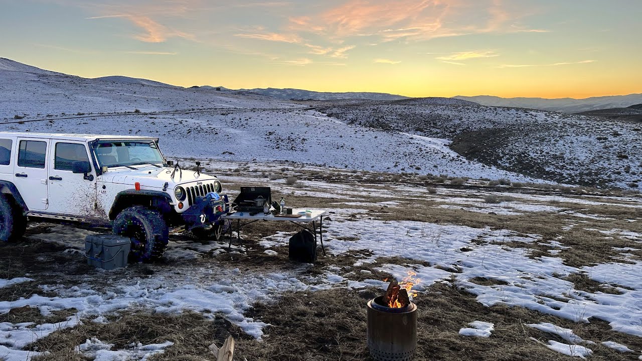 Solo Camping in my Jeep (18*F)