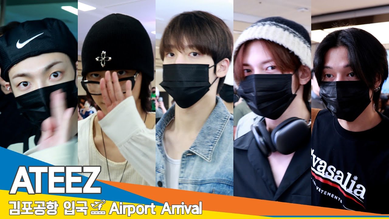 [4K] 에이티즈, 멋쁨 뽐내는 손인사 (입국)✈️ATEEZ Airport Arrival 2024.7.1 Newsen