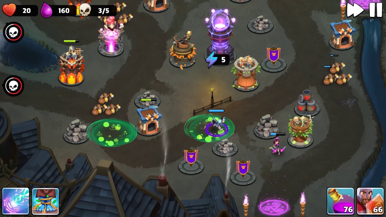 Castle Creeps TD - Chapter 25 Level 100-Gaslamp Plaza 3 Stars