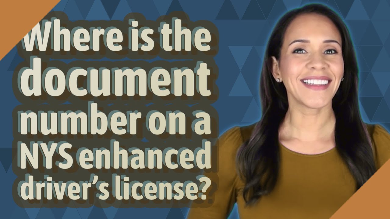 Where is the document number on a NYS enhanced driver's license?