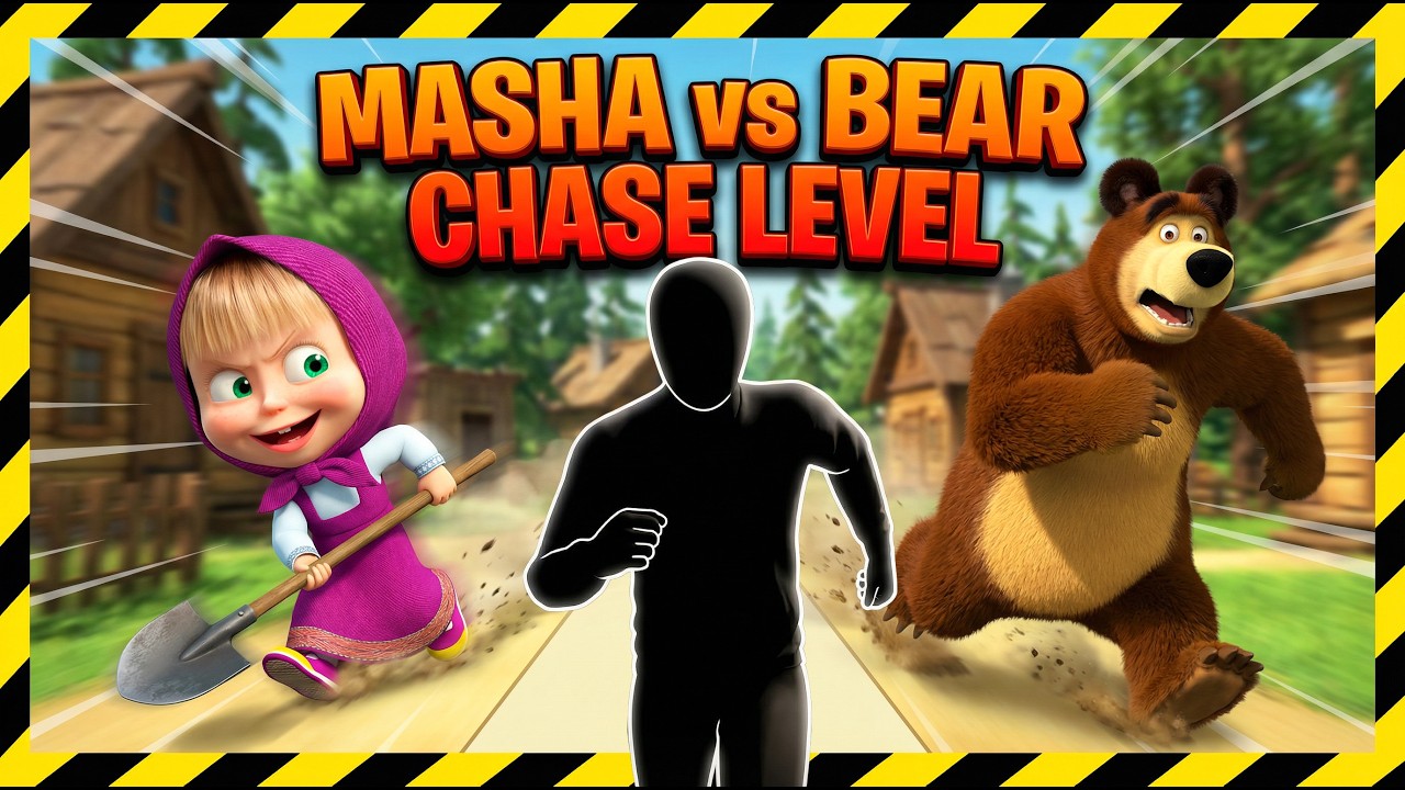 Immersive Interactive Warm Up Fitness | Masha vs Bear Chase | Full Body #3