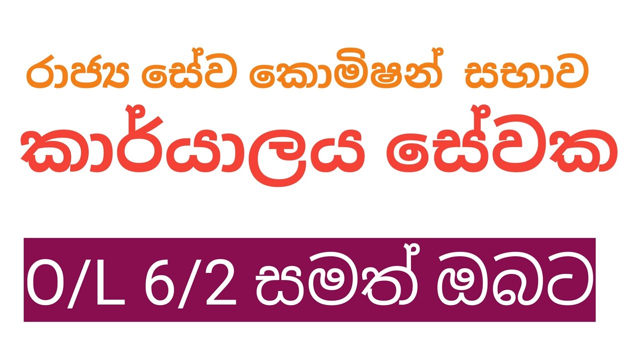 රාජ්‍ය සේවා රැකියා තොරතුරු November 19, 2025