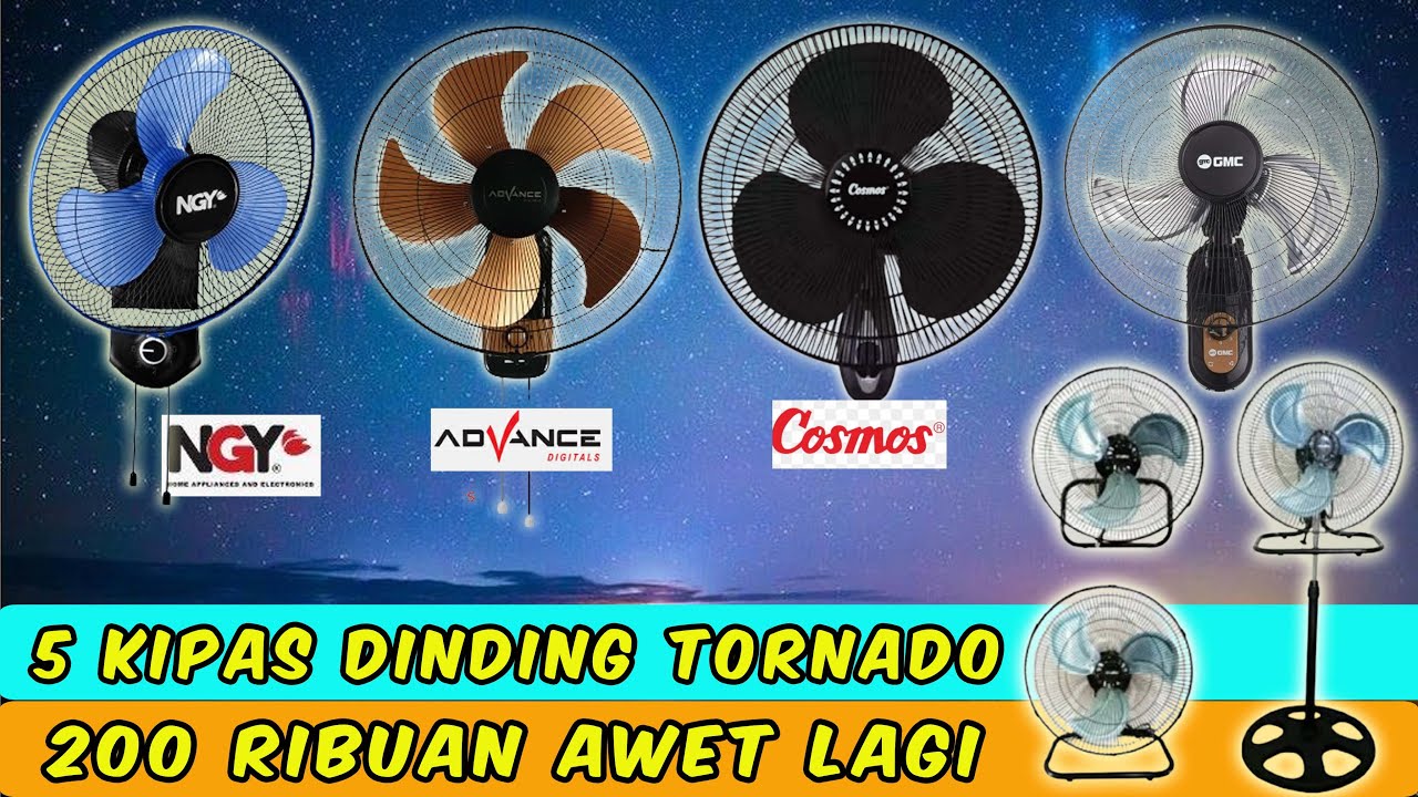 200K kebawah |  5 Rekomendasi  Kipas Angin Dinding  Best Seller Terbaru !