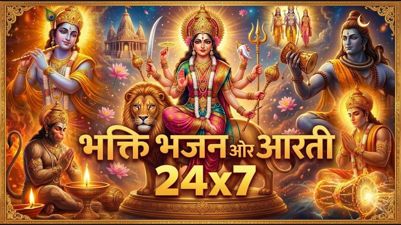 Bhakti Bhajan & Aarti 24x7 | Nonstop Devotional Songs | Krishna, Shiva, Hanuman Bhajans भक्ति भजन