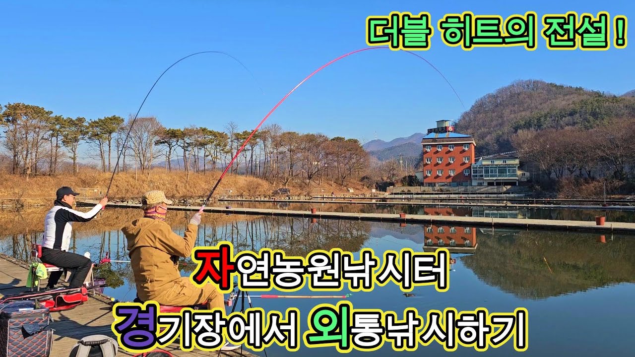 자연농원낚시터 경기장에서 외통낚시하기 - 2025년 1월26일
