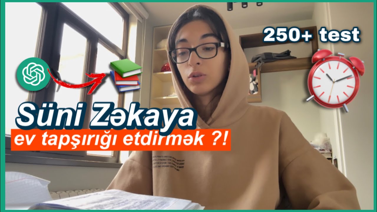 DƏRS RUTİNİ: 250+ test, plan necə qurulur?, masamı yenilədim/ süni zəkayla ev tapşırığı | Zarifellaa