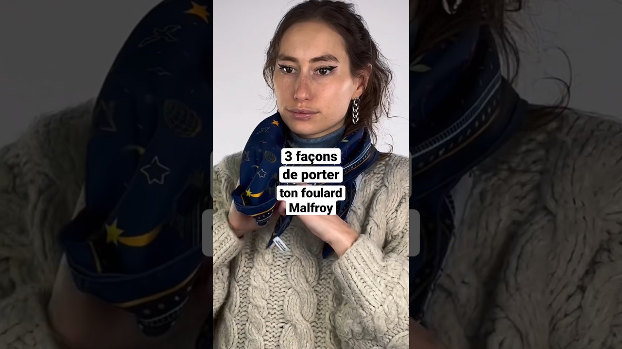 3 fa&ccedil;ons de porter ton foulard Malfroy🧣#shorts #short #fashion #silk #thelittleprince #shopping