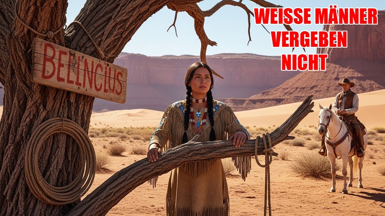 Einsamer Rancher findet junge Apachen-Mädchen an einem Baum mit dem Schild „Der Weiße vergibt nicht