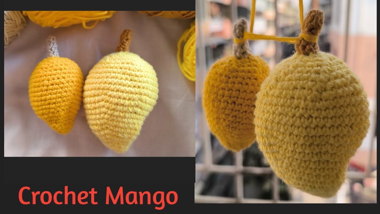 Crochet Mango Tutorial // How to crochet Amigurumi Mango//Crochet Fruit Amigurumi #crochet #Foryou