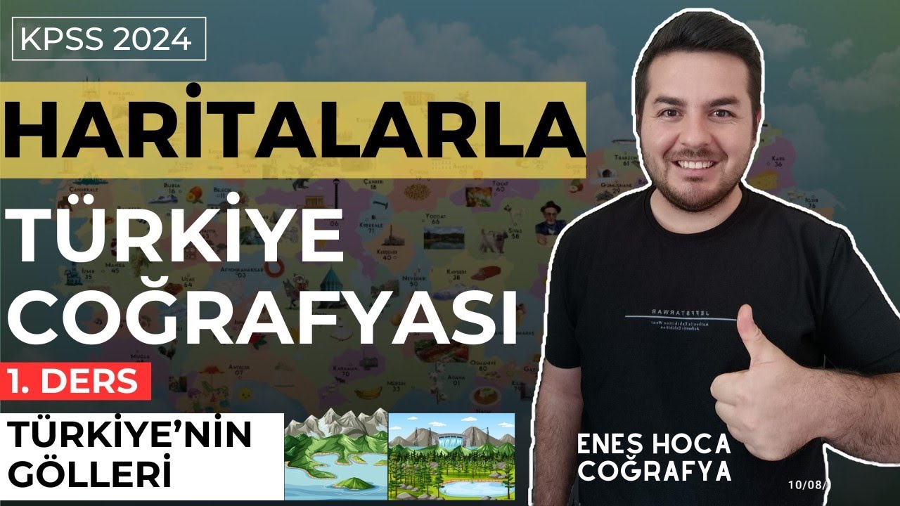 Haritalarla Türkiye Coğrafyası I (Türkiye'nin Gölleri) I Enes Hoca #kpsscoğrafya