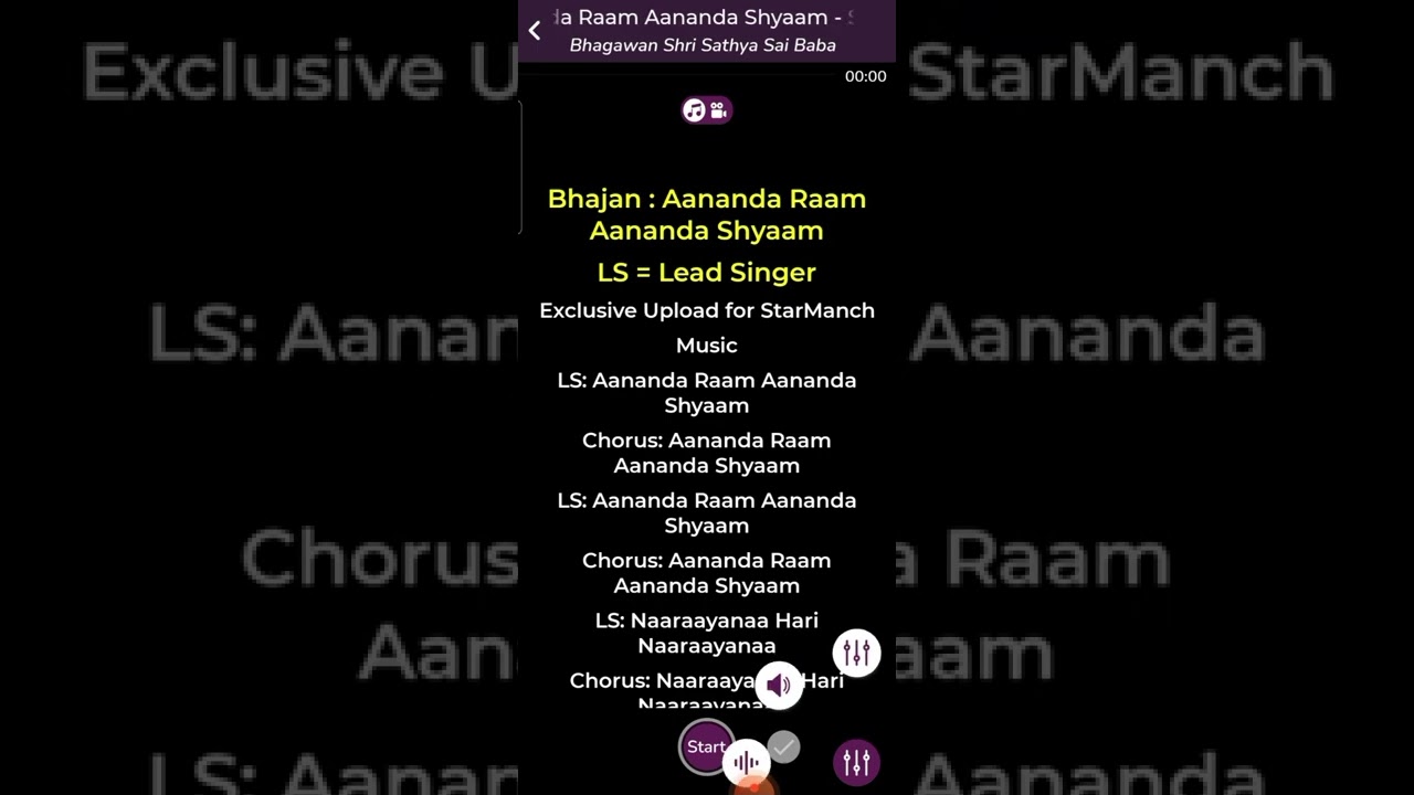 Tutorial On the Settings of the Star Manch App for Singing Bhajan's