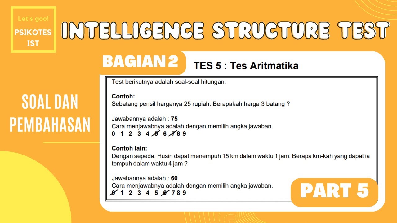 PSIKOTES IST PART 5 - Tes Aritmatika Bagian 2