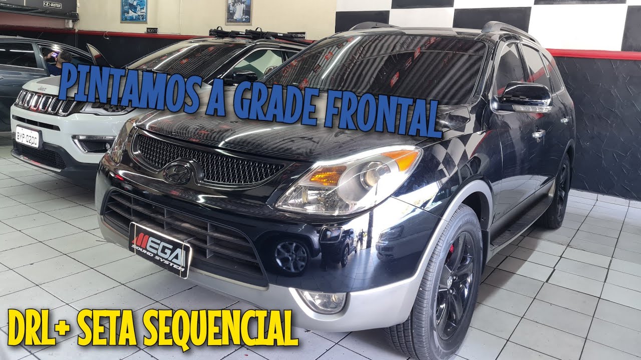 Hyundai Veracruz V6 Pintura Líquida Grade Frontal+ Fita Drl com Seta Sequencial+ Central Multimídia