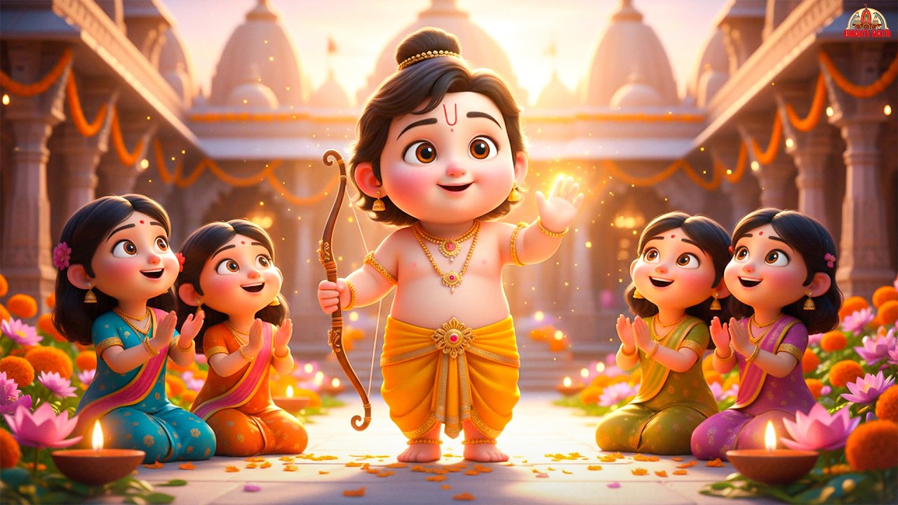 Ram Ram Ram - राम राम राम | Rhyme for Kids | Hindi Bhakti Song | Bal Bhajan | #ram #bhaktirath