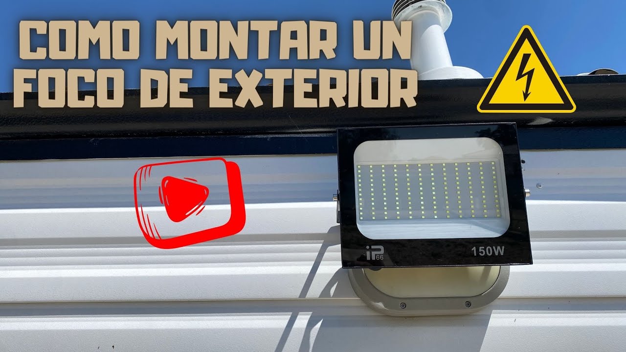✅ COMO INSTALAR FOCO LED EXTERIOR POR POCO DINERO |15# Instalacion foco exterior.