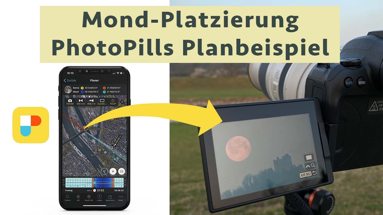 Vollmond über Burg platzieren: Foto-Setup & Planung mit PhotoPills erklärt