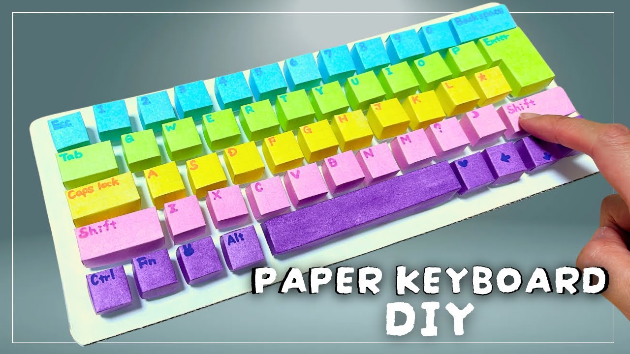 【紙工作】紙でつくるキーボード | How to make a paper keyboard