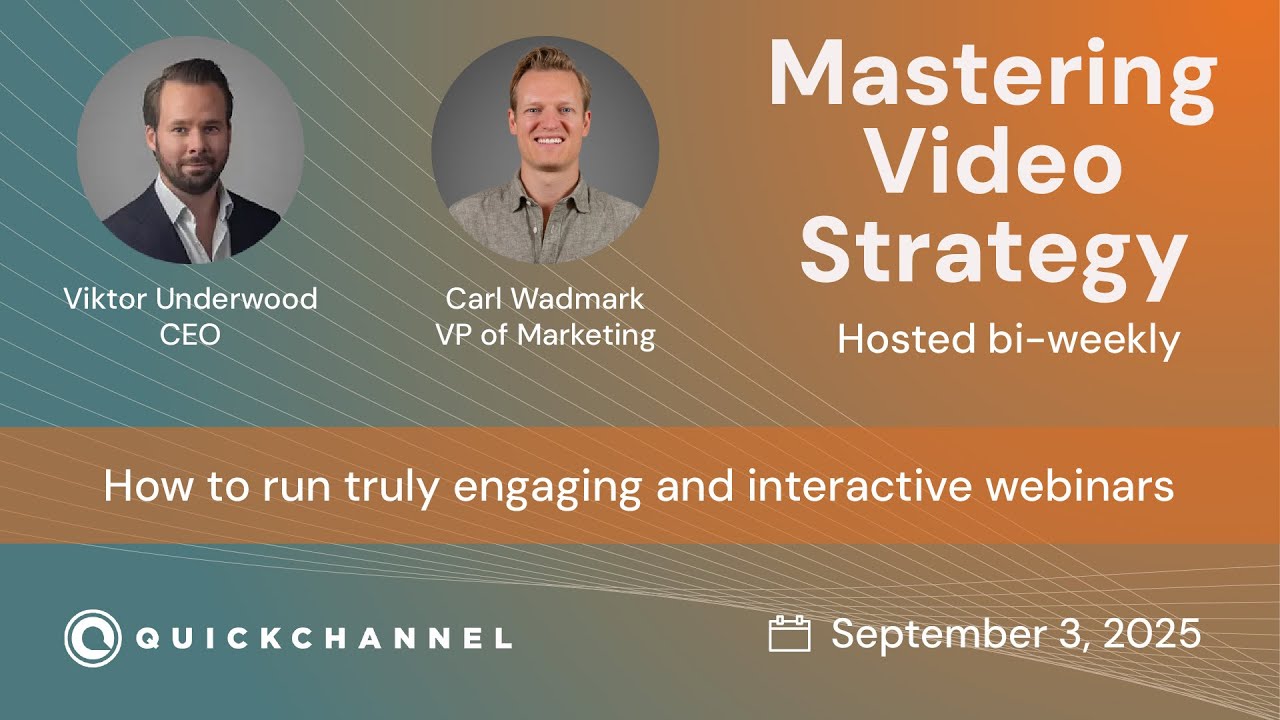 Mastering Video Strategy | Why Webinars Are Making a Comeback