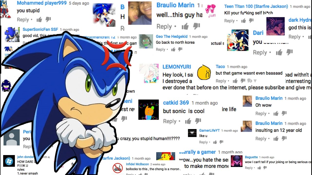 HATE COMMENTS - SONIC FANS