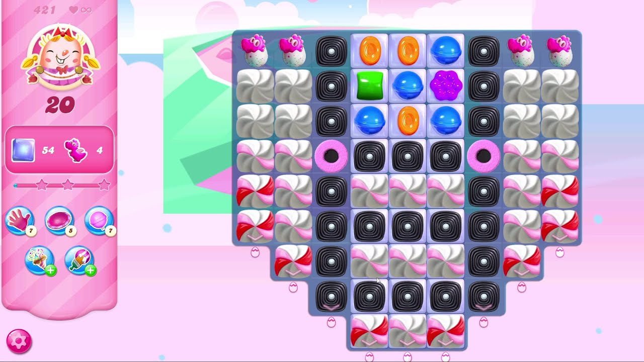 Candy Crush Saga LEVEL 421 | NO BOOSTERS (new version*)✔️
