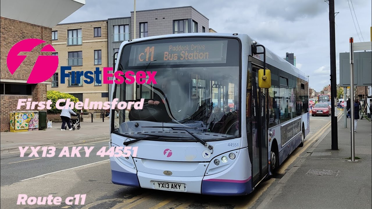 Onboard: First Chelmsford YX13 AKY 44551, working the route c11 to Chelmsford Bus Stn 10/4/24