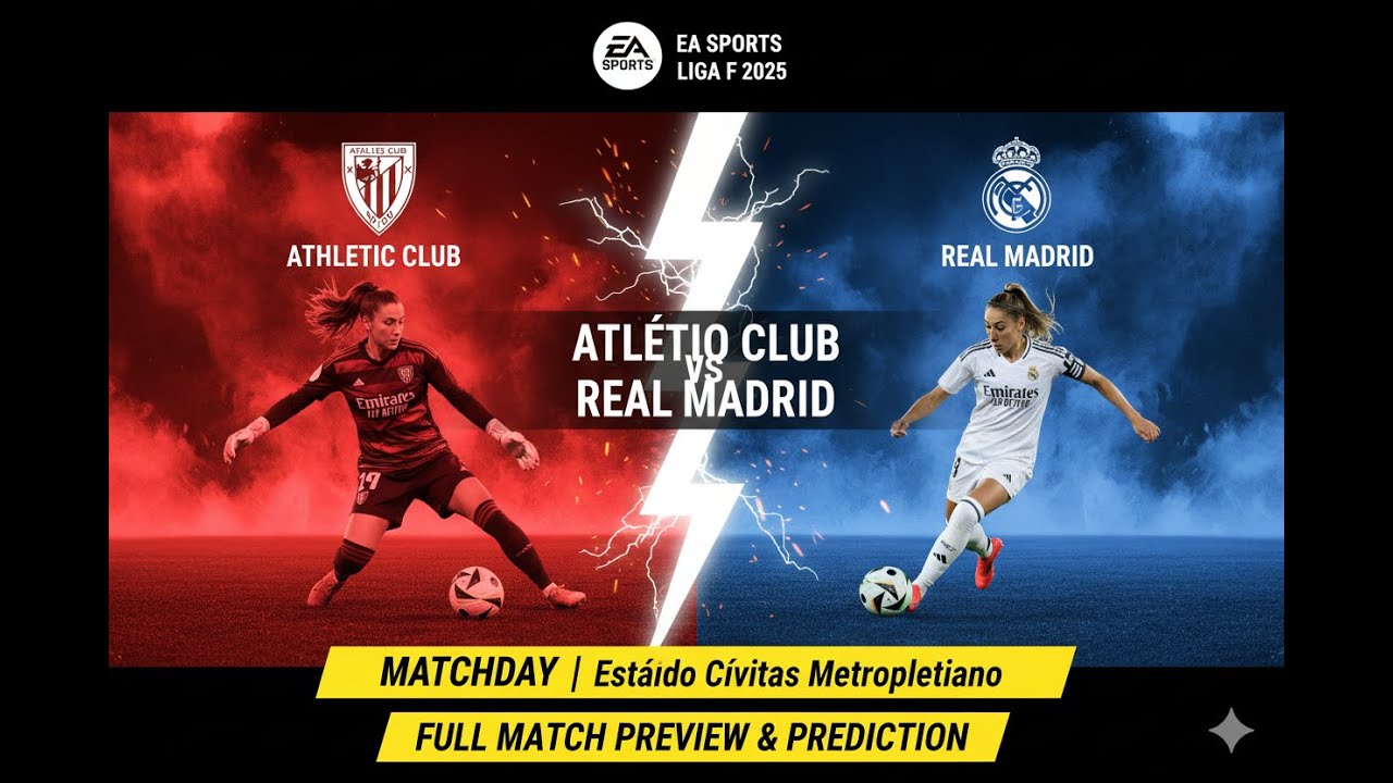 LIGA F 2025 | ATHLETIC CLUB 🆚 REAL MADRID | FULL MATCH HIGHLIGHTS & PREDICTION