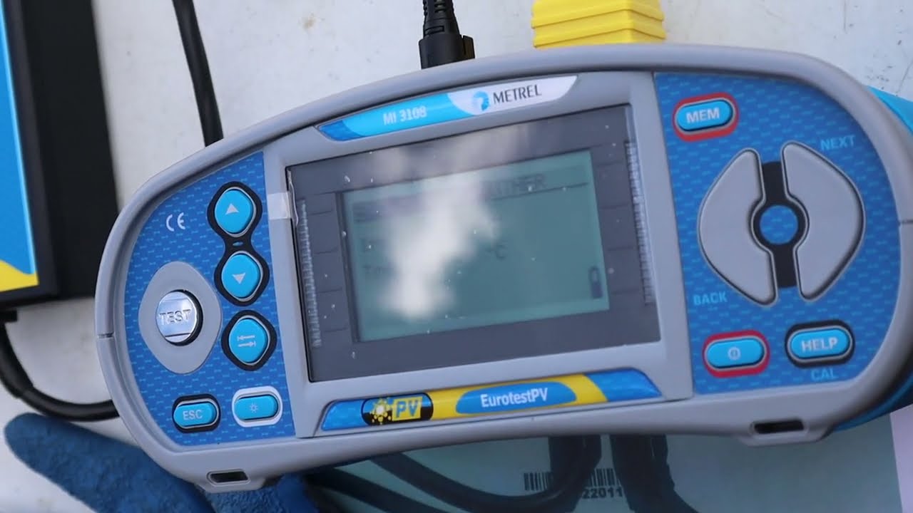 Equipo de Prueba de Sistemas Fotovoltaicos modelo MI3108 marca Metrel