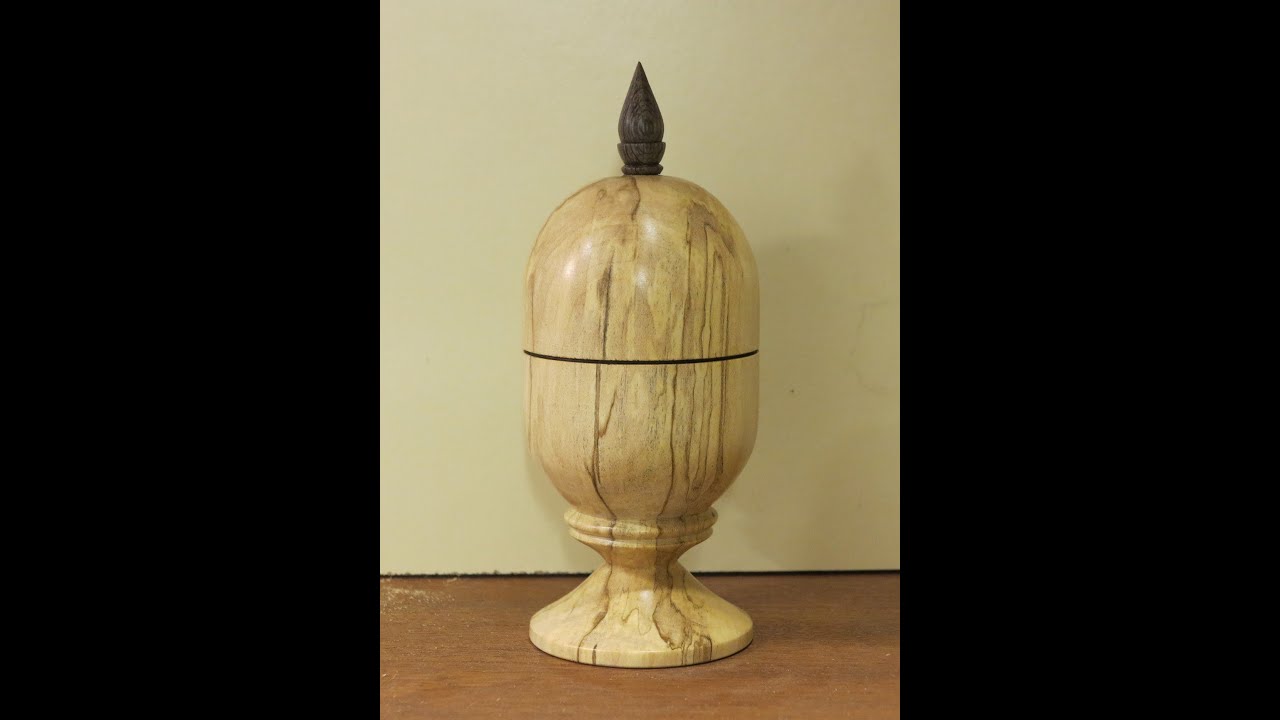 Wood Turning - Spalted Sycamore Lidded Box