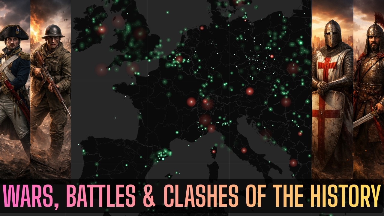 Wars, Battles & Clashes in History | Timelapse of Global Conflicts in 7 Minutes
