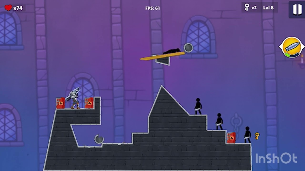 Bomb stick. Puzzles Bazuka. Castle Mission. Level 1-10