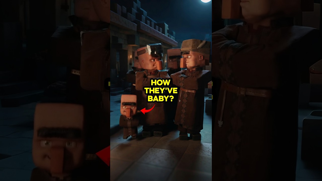 How Villagers Make Babies In Minecraft?🤔 #aminecraftmovie #minecraft #minecraftmovie #gaming