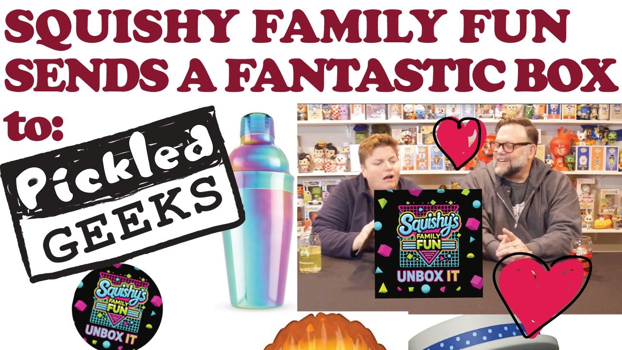Squishy's Family Fun sends Pickled Geeks a Fantastic Box of Goodies. Great Channel, great people. 🥒🤓