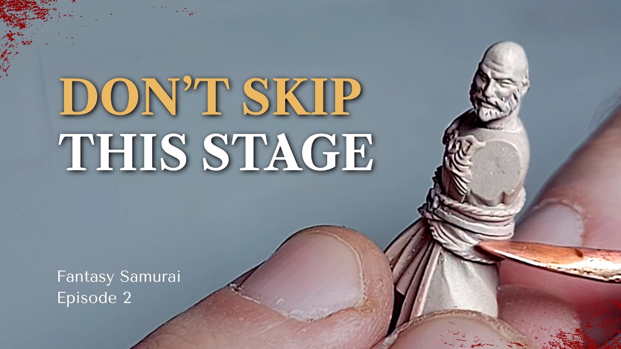 Fantasy Samurai: Head, Face & Hair – 28mm Miniature Sculpting Tutorial | Episode 2