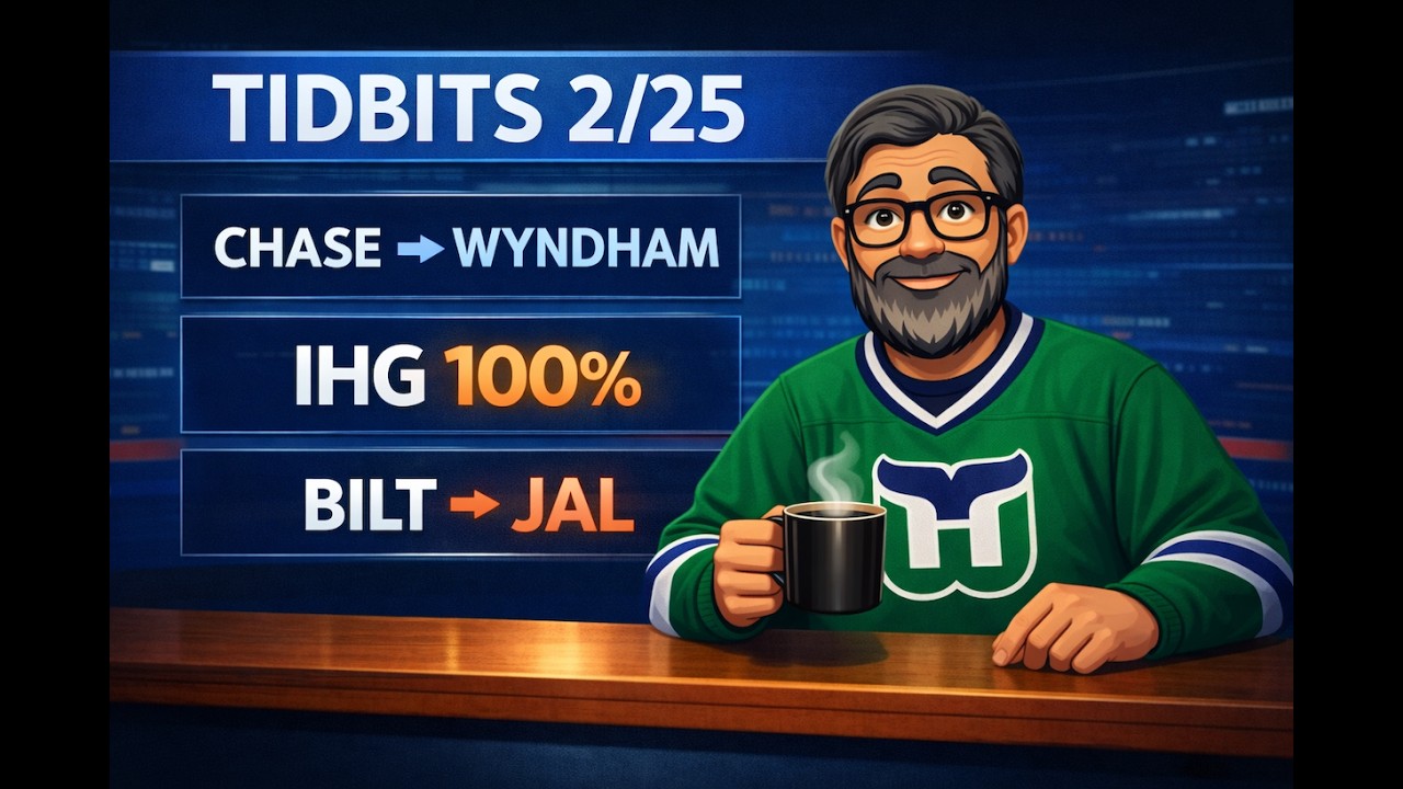 Chase Adds Wyndham 👀 | IHG 100% Bonus | Bilt JAL Transfer (Tidbits 2/25)