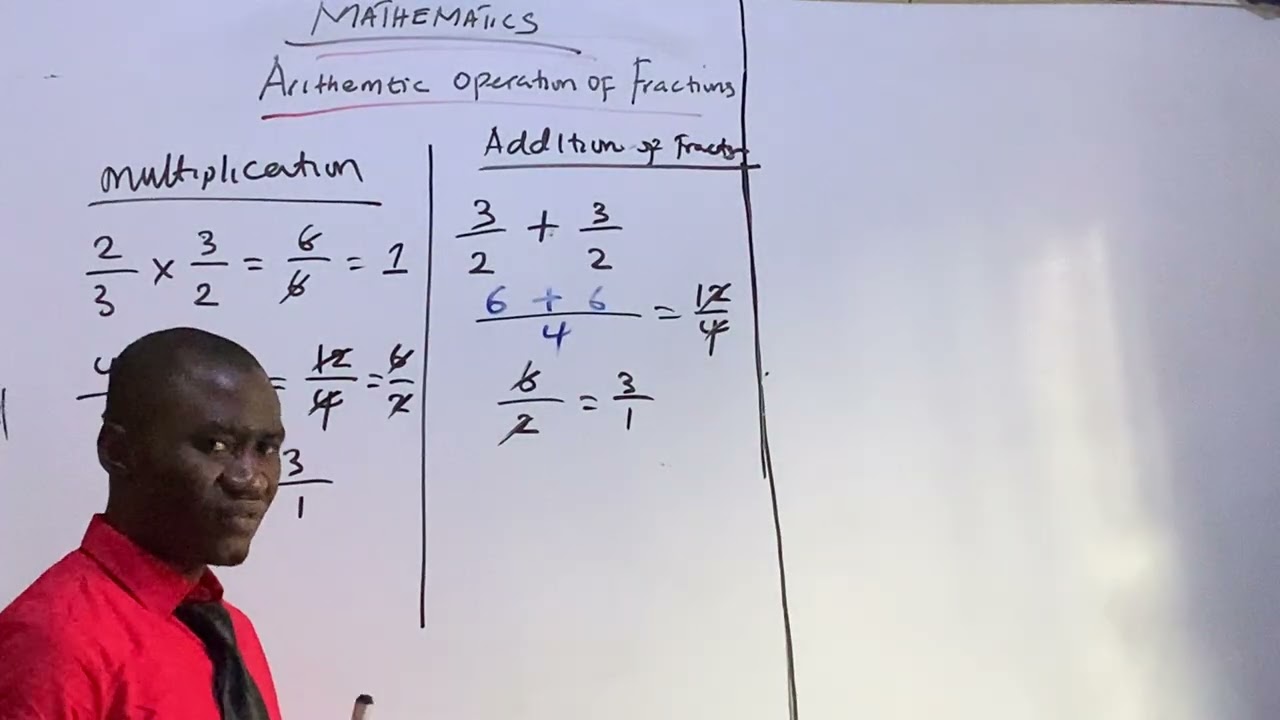ARITHMETIC OPERATION OF FRACTIONS 