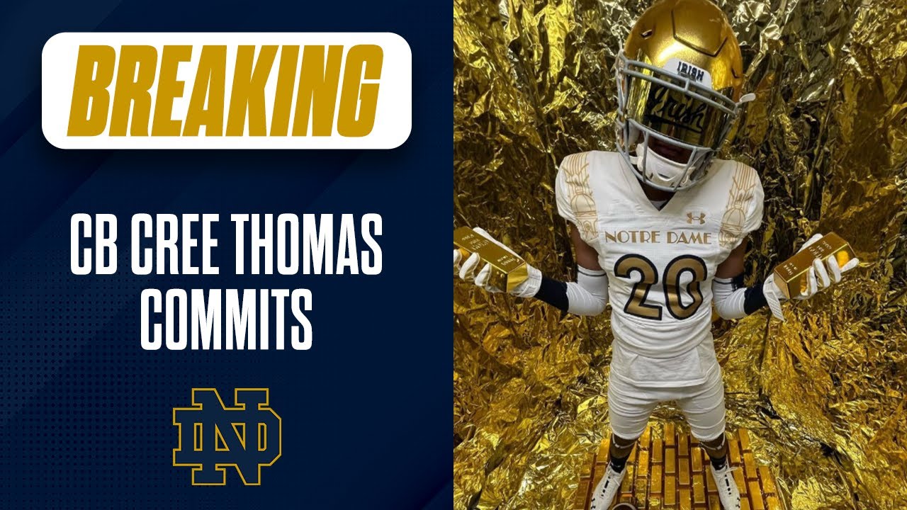 🚨 2025 CB Cree Thomas commits to Notre Dame football ☘️☘️☘️