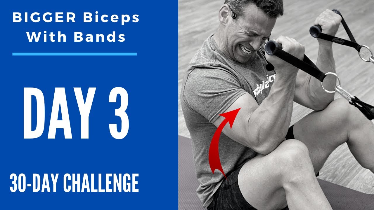 ТРЕНИРОВКА БИЦЕПСОВ ТОЛЬКО С ЭЛАСТИНАМИ-ЭЛЕМЕНТАМИ - (Быстрая и интенсивная!!) - День 3