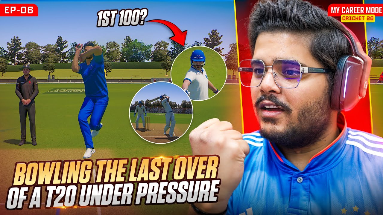 Bowling the Last Over of a T20 Under Pressure 😱 + 1st 100? | Cricket 26 My Career Mode #6