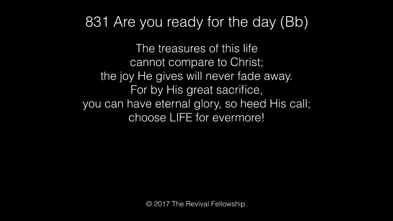 TRF831 Are You Ready (Bb)
