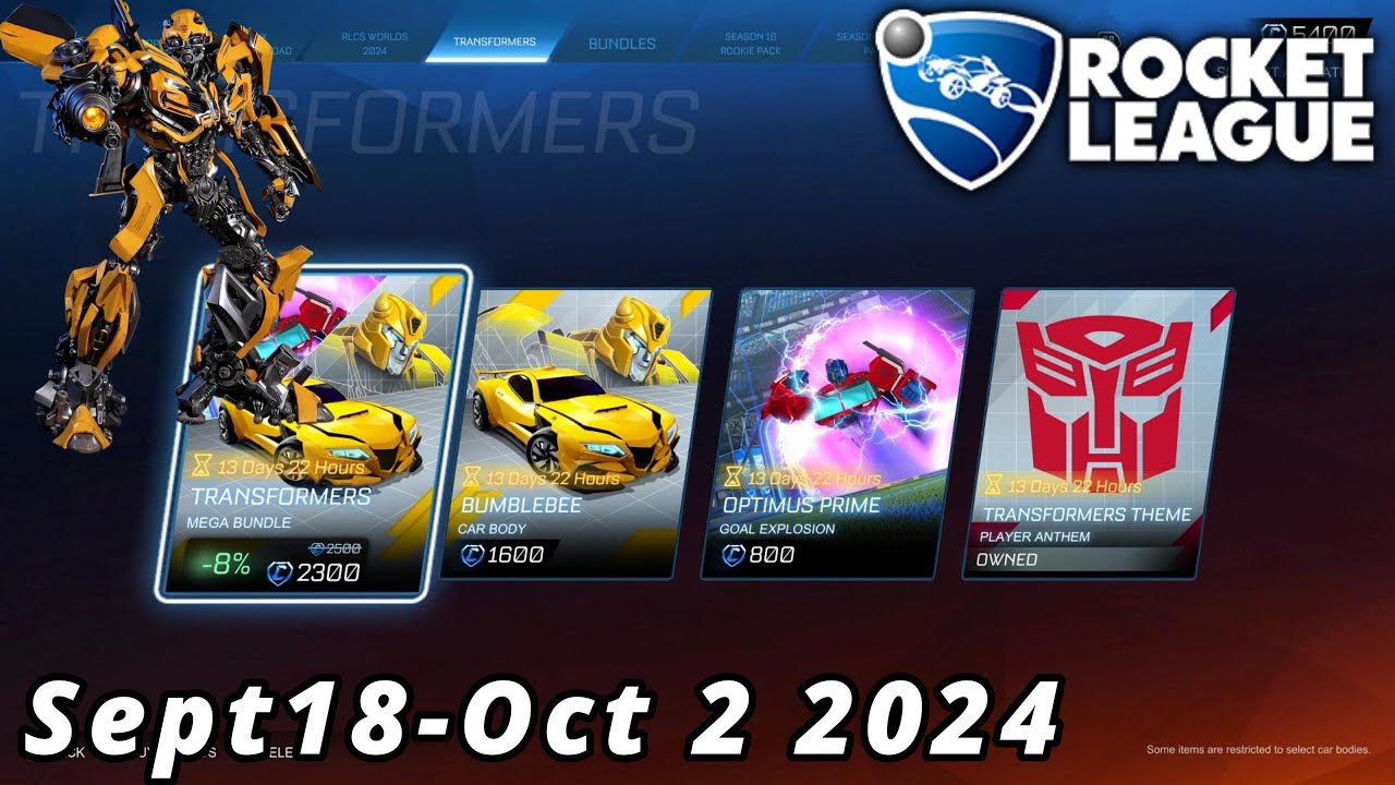 ROCKET LEAGUE TRANSFORMERS BUNDLE!