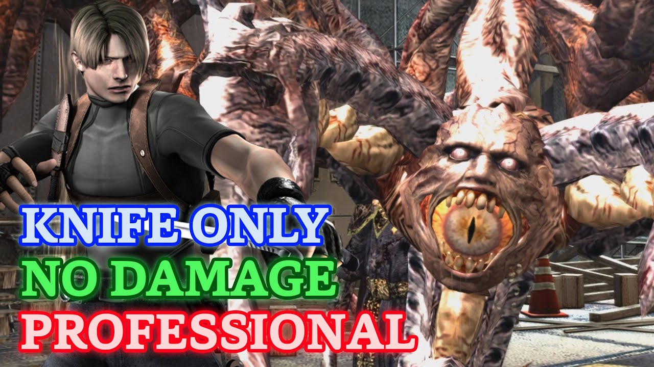 [4K 60 FPS] Saddler Final Boss (Professional, Knife Only, No Damage) [Resident Evil 4 Ultimate HD]