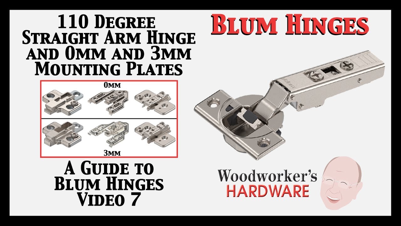 Blum Hinge Series - 71B3550 Straight-Arm Hinge with 0 and 3mm Mounting Plates Demo
