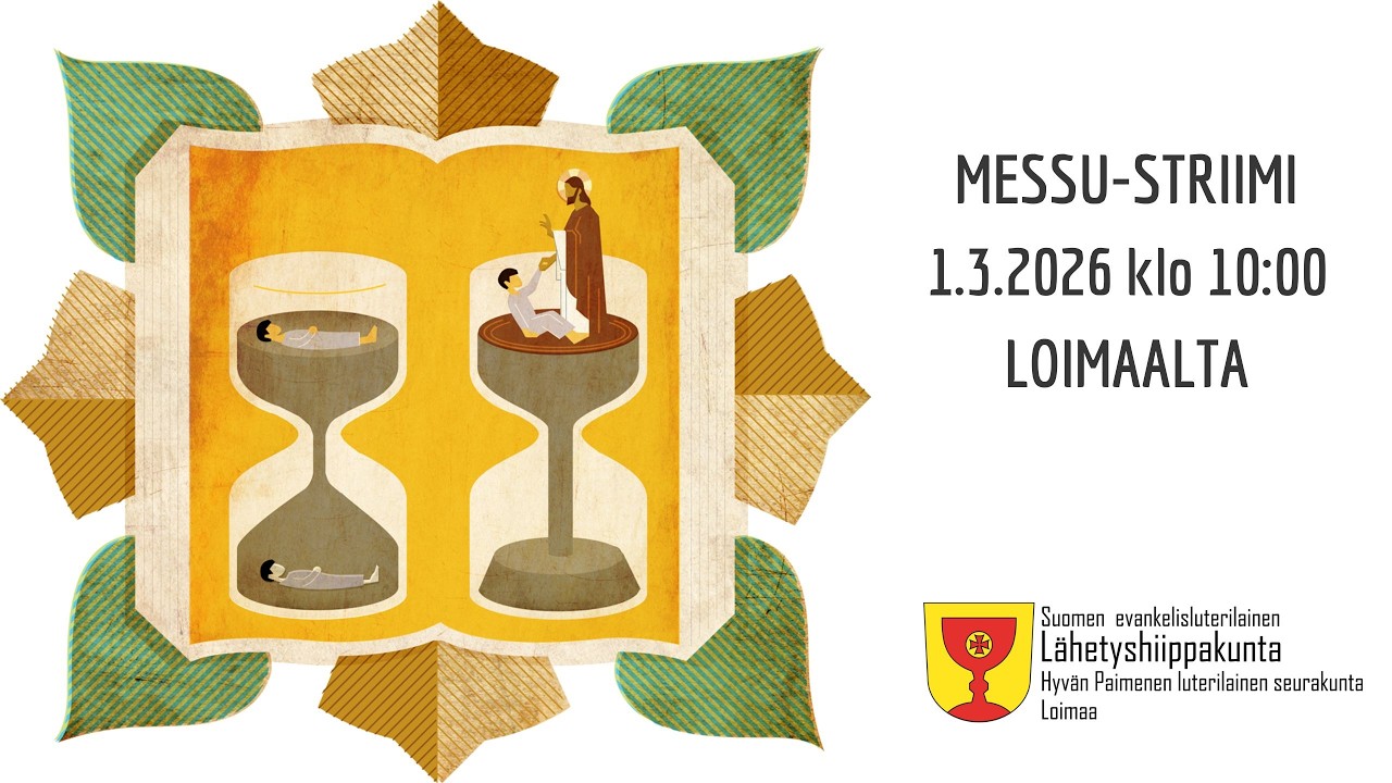 Messu Loimaalta sunnuntaina 1.3.2026 klo 10:00