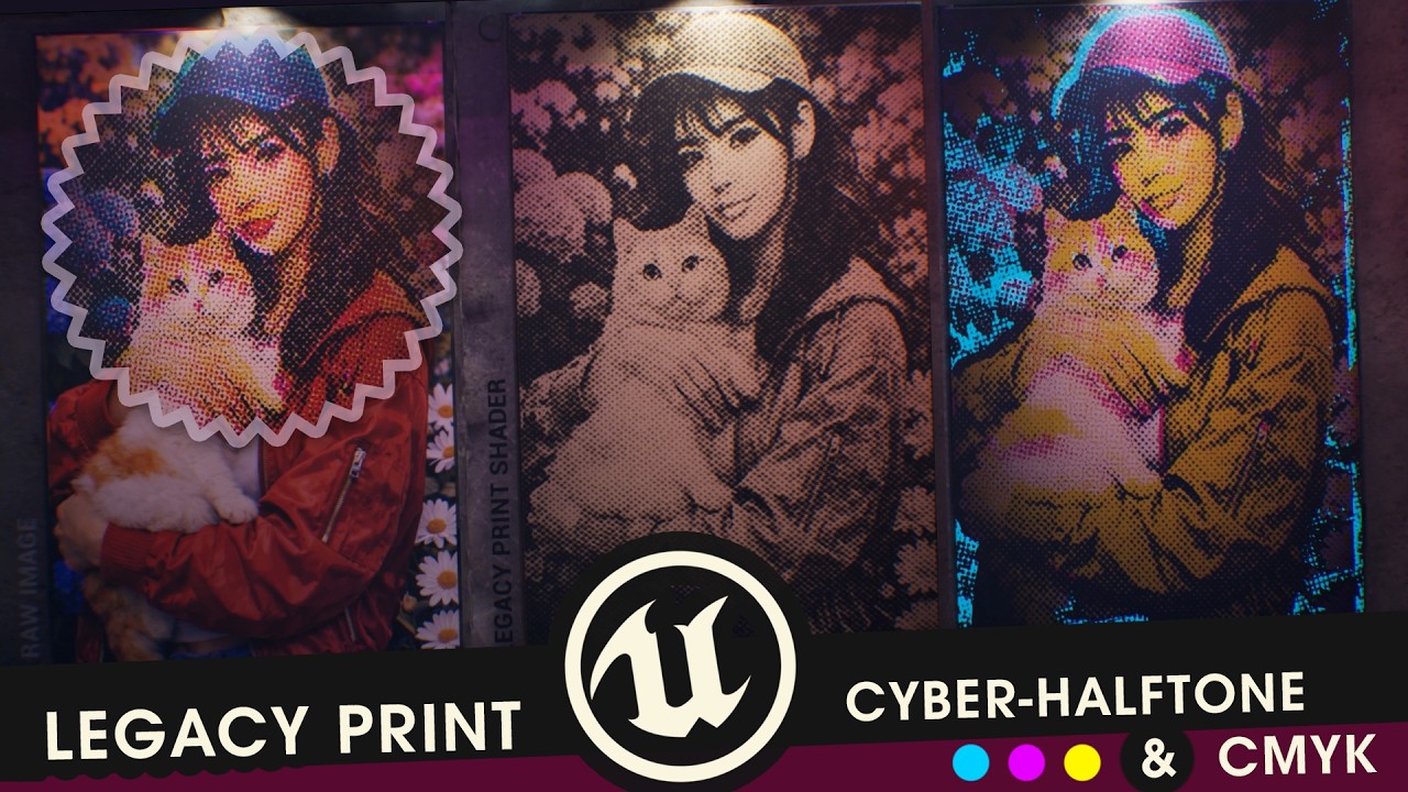 Legacy Print: The Ultimate Halftone & CMYK Shader for Unreal Engine 5 | SilverCord-VR