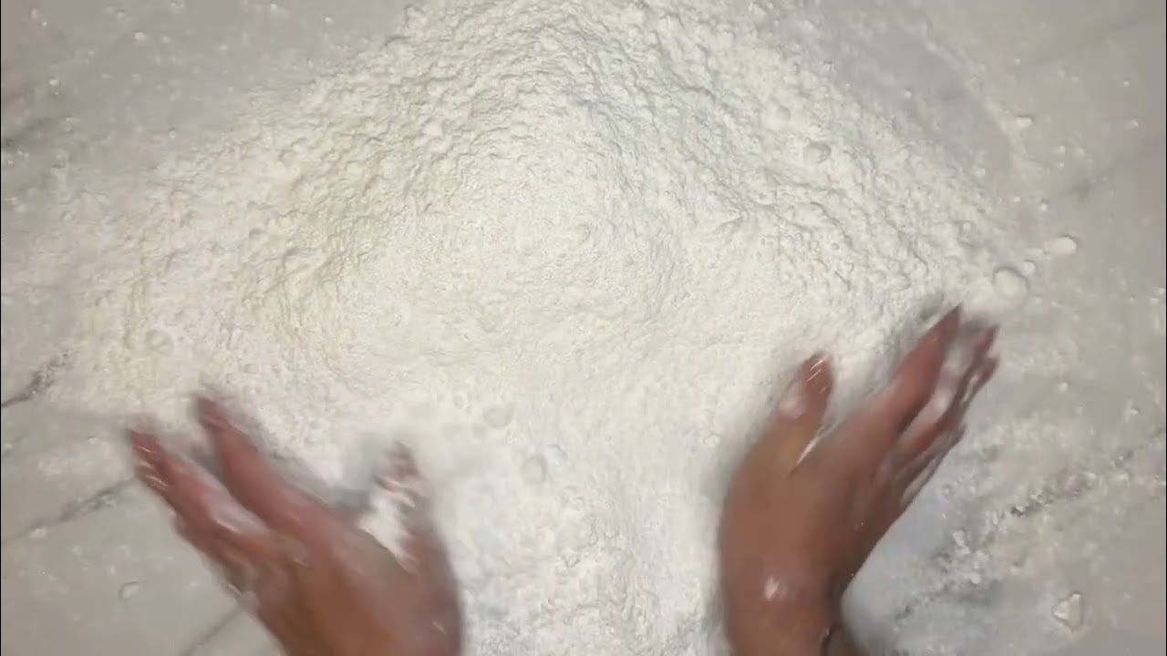 Fresh Fluffy White Gym Chalk Crush Powder Play ASMR 