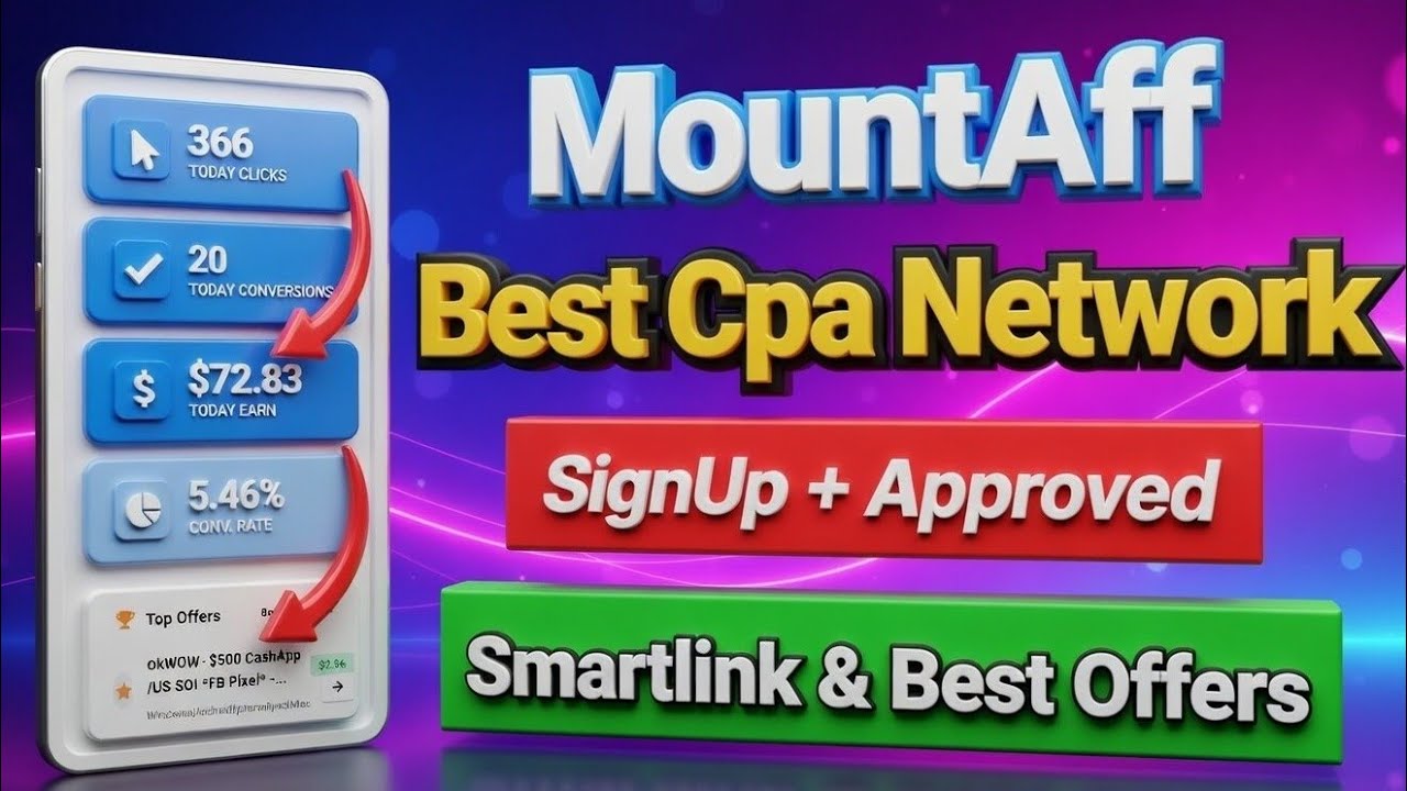 MountAff Approved | Best Cpa Network | how to create mountaff account | mountAff approval
