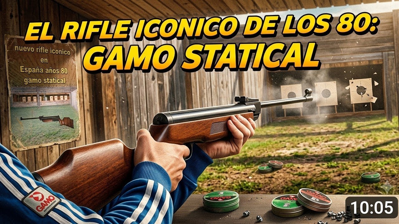 RIFLE GAMO STATICAL,RIFLE ICONICO DE COMPETICION AÑOS 80