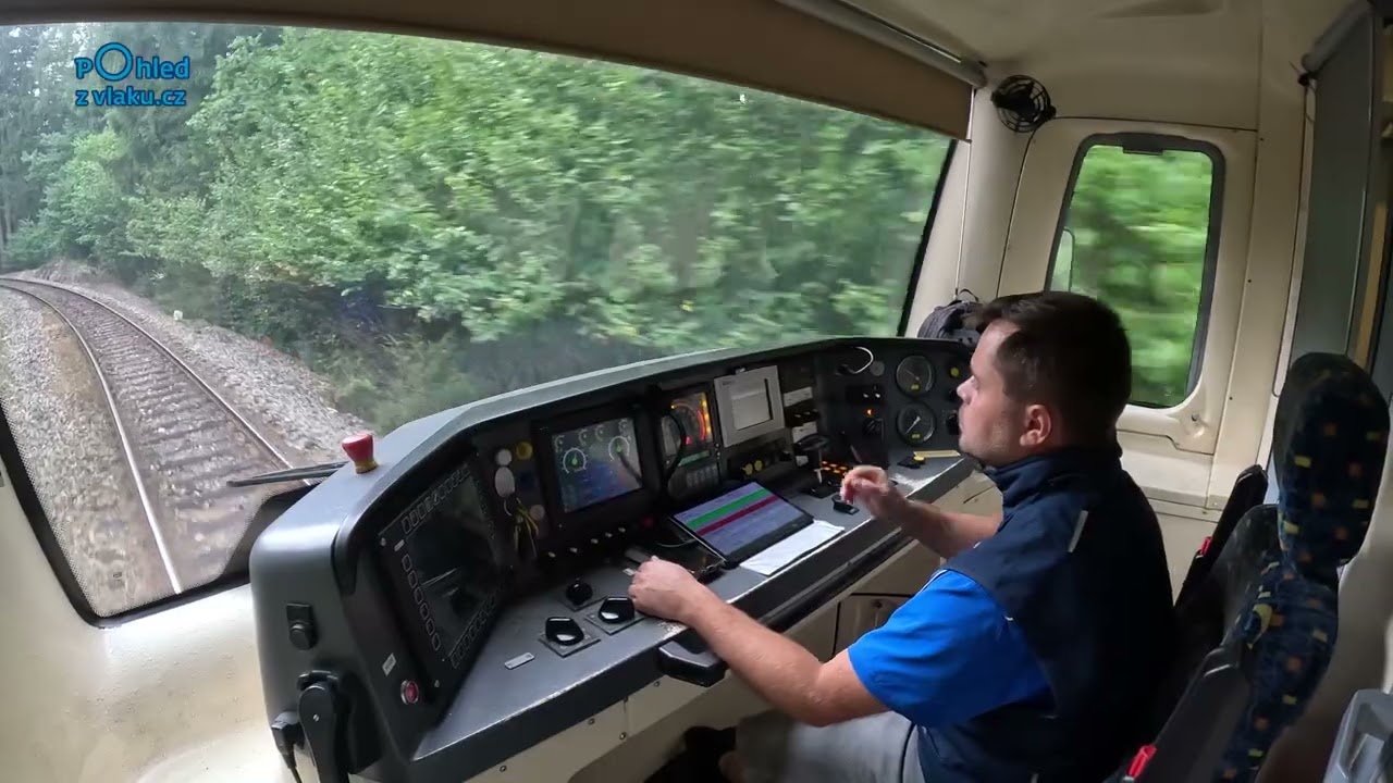 Rokytnice v Orlických horách - Doudleby nad Orlicí / POHLED NA PRÁCI STROJVEDOUCÍHO / 4K KVALITA