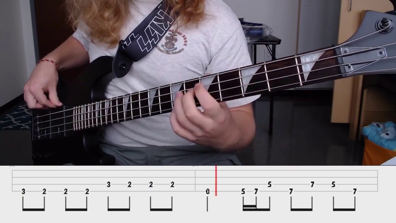 Enter Sandman - Metallica (Bass Cover) With Tabs!