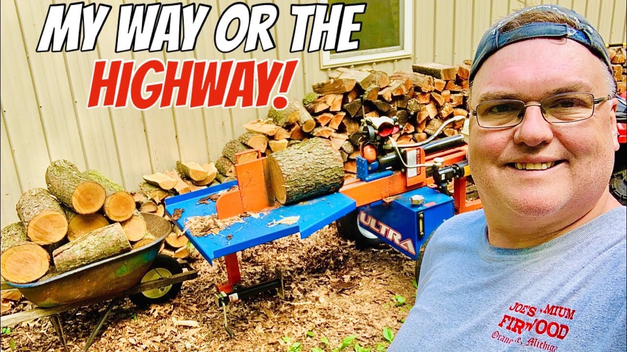 FIREWOOD | Splitting cherry blocks MY WAY